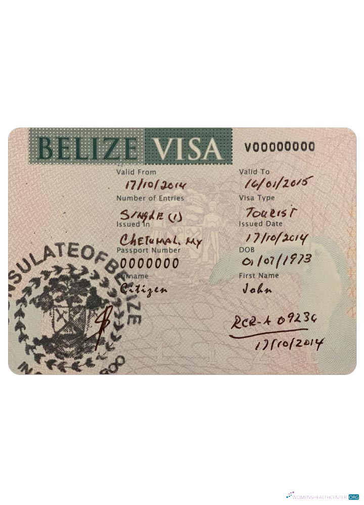 Download BELIZE visa (2) Photoshop template